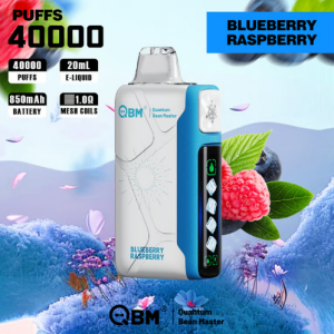 Vape 40000 Caladas Sabor Blueberry Raspberry. QBM Quantum Bean Master 20ml 850mAh Dual Mesh Coil