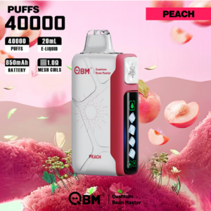 Vape 40000 Caladas Sabor Peach. QBM Quantum Bean Master 20ml 850mAh Dual Mesh Coil