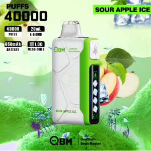Vape 40000 Caladas Sabor Sour Apple Ice. QBM Quantum Bean Master 20ml 850mAh Dual Mesh Coil